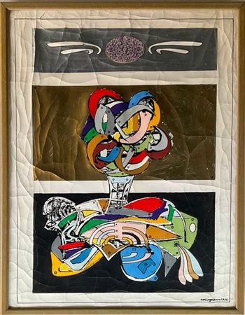 Rocco Grasso Lotto composto da due tecniche miste su carta
cm 65x49 e cm 56x42,5