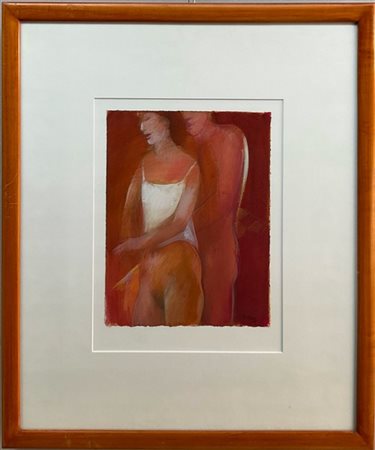 Colette Bitker "Senza titolo" 
tecnica mista su carta
cm 28x23
firmata in basso