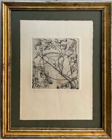 Firma indecifrata, due acqueforti di soggetto diverso
fogli cm 38x27 circa
firm