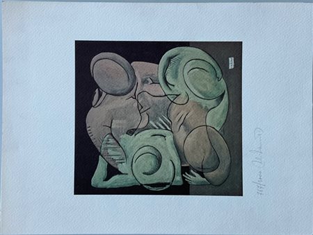 Manlio Manvati Lotto composto da due stampe offset di soggetto astratto
cm 30x22