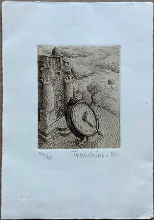 Gaetano Tranchino "Senza titolo" 1982
acquaforte
(lastra cm 12x10; foglio cm 25x