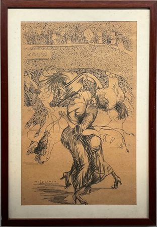 Cesare Annibale Musacchio "Valzer" 
tecnica mista su carta
cm 37,5x24,5
firmato