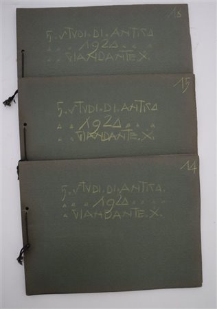 Giandante X "Studi di antica" 1924
quindici chine su carta da lucido applicate s