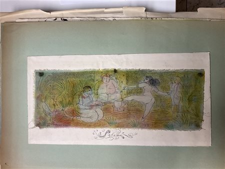 Franco Rognoni Volume contenente novantacinque disegni a tecnica mista su carta