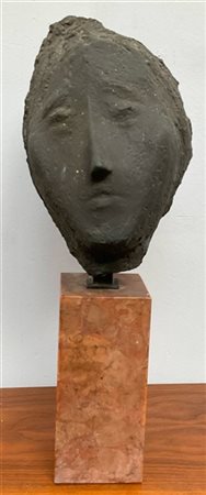 Virgilio Ciminaghi "Testa di ragazza" 1955
scultura in bronzo su base in marmo
h