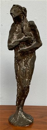 Virgilio Ciminaghi "Madonna addolorata" 
scultura in bronzo
h cm 30
firmata alla