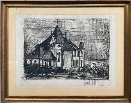 Bernard Buffet "Château de la Vallée" 1965
puntasecca
(lastra cm 50,5x65,5; fogl