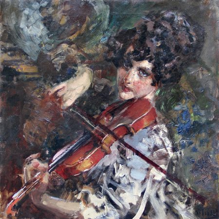 IROLLI Vincenzo, Senza titolo (donna con violino)