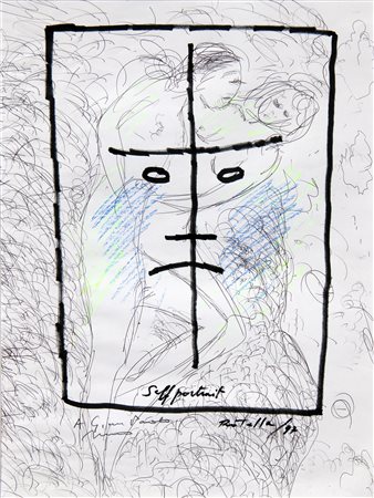 ROTELLA Mimmo, Self portrait