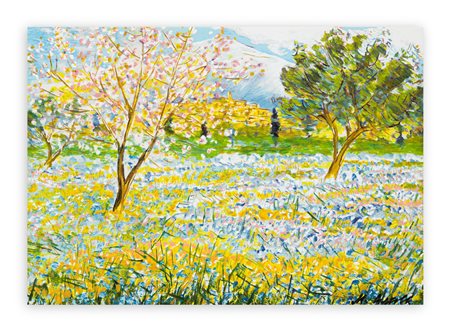 MICHELE CASCELLA (1892-1989) - Primavera ai piedi della Maiella, 1984