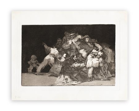 FRANCISCO GOYA Y LUCIENTES (1746-1828) - Unas de gato y habito de beato (disparate general), 1904