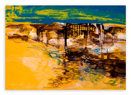 MARIO BARDI (1922-1998) - Paesaggio marino giallo, anni ’70