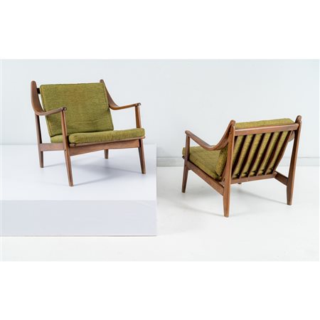PRODUZIONE SCANDINAVA 1960 ca., Coppia di poltrone