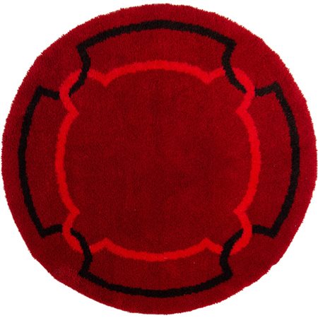 VERNER PANTON (Attr.le), Tappetto in lana circolare