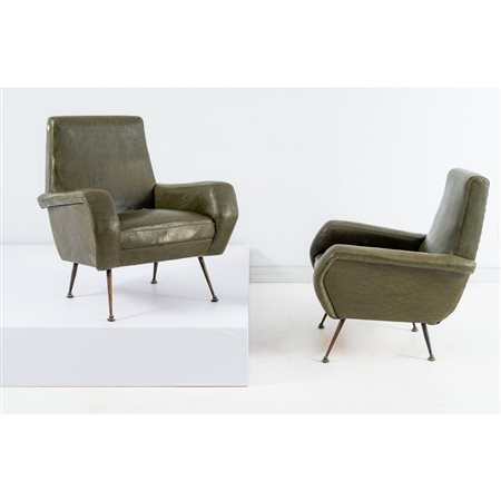 PRODUZIONE ITALIANA 1950 ca., Coppia di poltrone