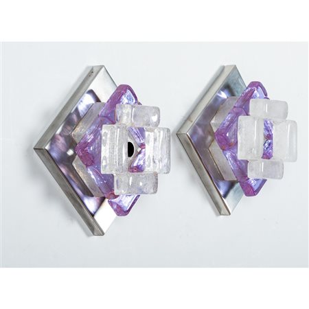 ALBANO POLI, Coppia di lampade da parete