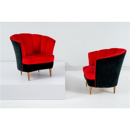 PRODUZIONE ITALIANA 1950 ca., Coppia di poltrone