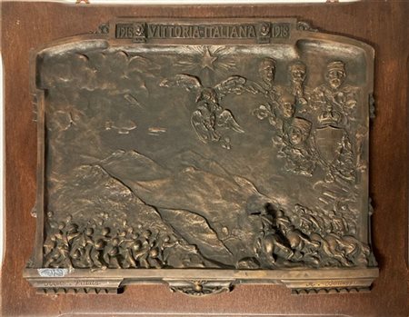 Bassorilievo in bronzo inneggiante alla vittoria italiana della Prima Guerra Mo