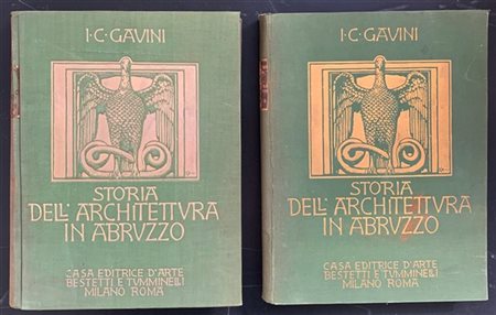 I.C. GAVINI. Storia dell'Architettura in Abruzzo. Due volumi riccamente illustr