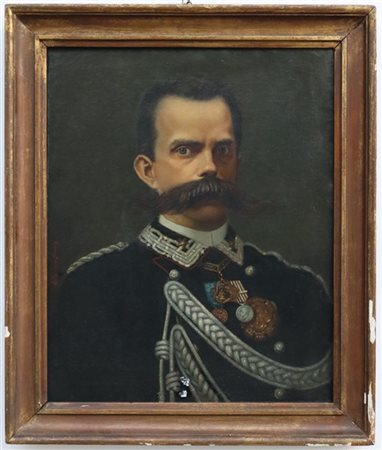 Enrico Scifoni "Re Umberto I" olio su tela (cm 60x50)
Firmato e datato 19.3.1878