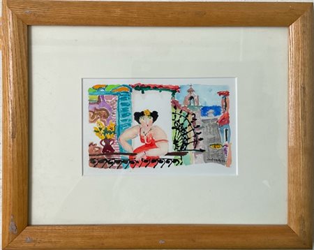 Agustin Gainza "Senza titolo" 
tecnica mista su carta
cm 9,5x14,5
firmato e data