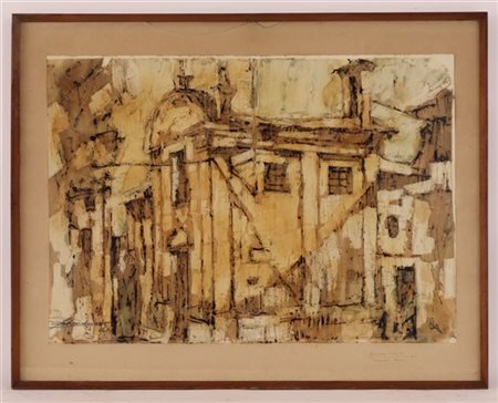 Franco Tardonato "Armonia Sacra"1965, tecnica mista su carta (cm 50x70) firmato