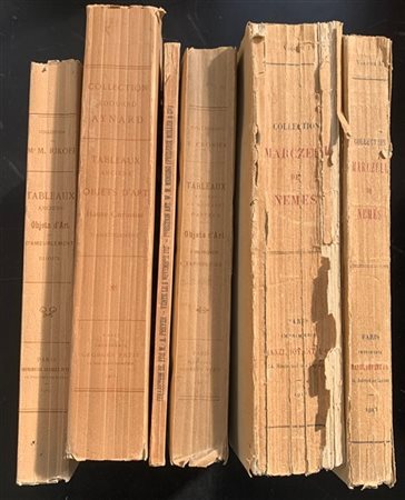 Lotto di sei tomi di cataloghi d'asta di antiquariato riccamente illustrati. Fr