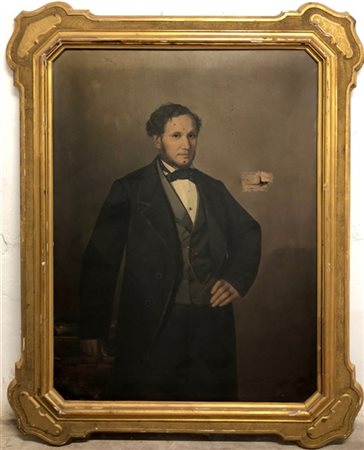 Antonio Rinaldi "Ritratto di Gentiluomo" 1864
olio su tela (cm 125x98)
Firmato e