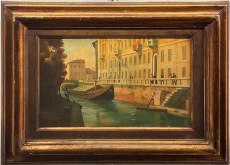 Scuola lombarda

"Via Senato a Milano 1857" 1857
olio su compensato (cm 19x31)I