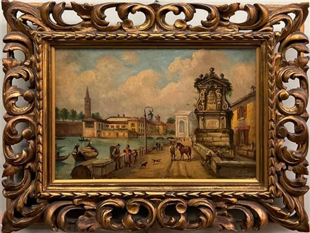 Scuola lombarda

"Darsena a Porta Ticinise fuori di Milano nell'anno 1845" 
oli