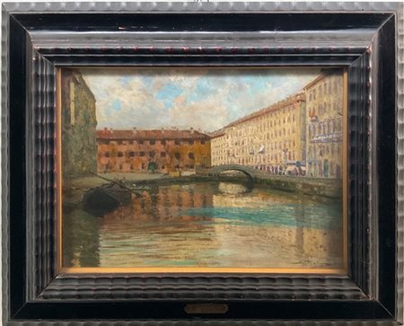 Enrico Edoardo Intraina "Il laghetto di S. Marco da sud" 1911
olio su compensato