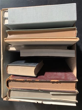 Cartone contenente vari volumi di diverso soggetto, riccamente illustrati