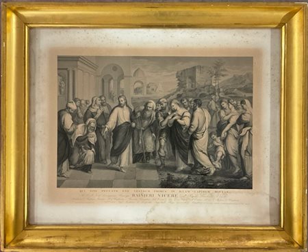 Pietro Anderloni "Chi è senza peccato scagli la prima pietra" incisione da Tizi