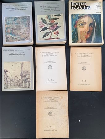Lotto di sette volumi inerenti le città di Firenze e Pistoia