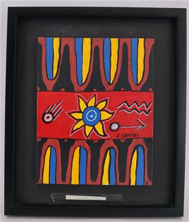 Lotto composto da un olio su tela raffigurante pannocchie (cm 40x50) firmato, d