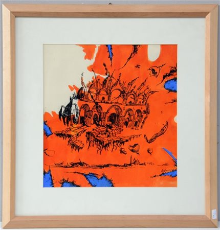 Lanfranco - Folon - Donizetti. Lotto composto da una litografia a colori firmat