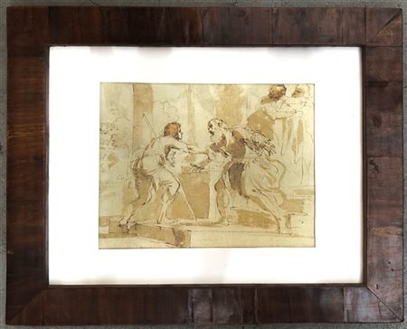 Riproduzione fotomeccanica di un disegno di Guercino raffigurante "Il ritorno d