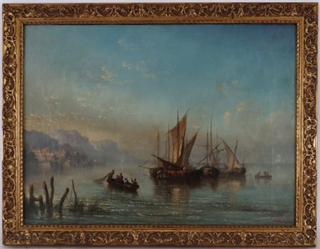 Ignoto inglese della seconda metà del XIX secolo

"Marina con pescherecci" 1868