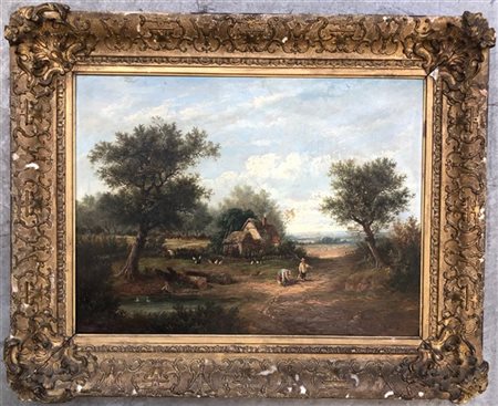 William Lara "Campagna inglese" 
olio su tela (cm 46x60)
Firmato in basso a sini