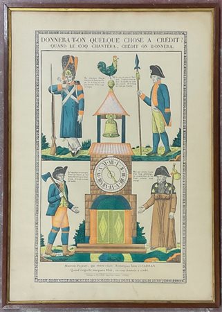 Georgin François, Donnera t - on quelque chose a credit?, xilografia a colori.