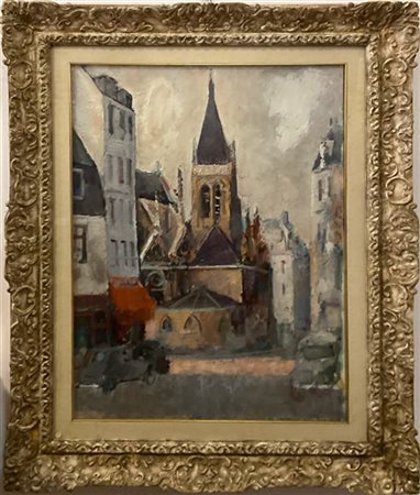 Luigi Brambati "Parigi" 
olio su tela
cm 70x50
firmato in basso a destra. In cor