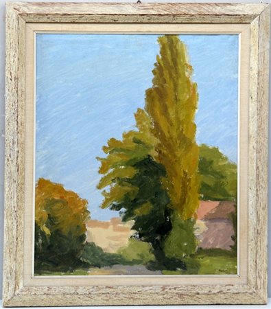 E. Melotti "Paesaggio autunnale"
Olio su tela, firmato in basso a destra. In cor