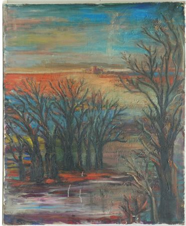 Sternik "Paysages" olio su tela (cm 73x60) Firmato in basso a sinistra. Esp. Sal