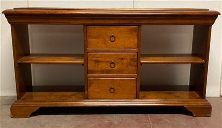 Mobile con fioriera da centro con doppio vano a giorno ad un ripiano e tre cass