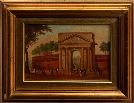 Scuola lombarda del XX secolo

"Arena Civica di Milano" 
olio su compensato (cm