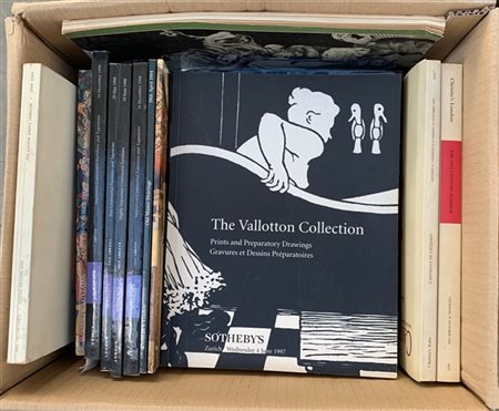 Lotto composto da tre cartoni contenenti diversi cataloghi d'asta di vario gene