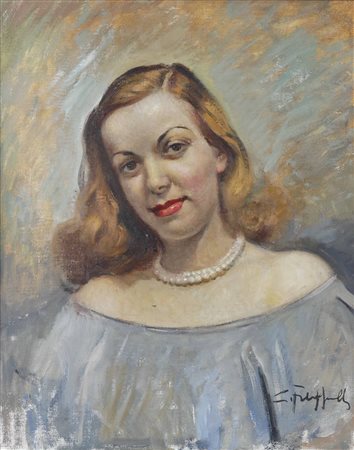 Cafiero Filippelli 1889-1973, attribuito a, Figura femminile a mezzobusto