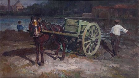 Alessandro Lupo 1876-1953, Cavallo con carro