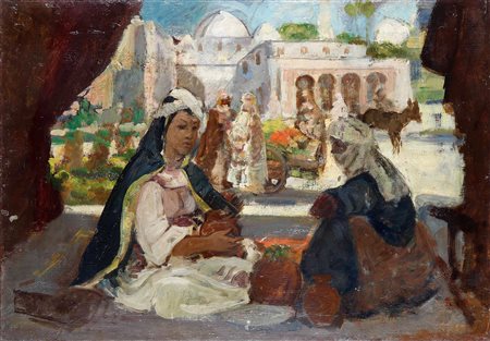 Romualdo Federico Locatelli 1905-1943, attribuito a, Scena di vita quotidiana orientale
