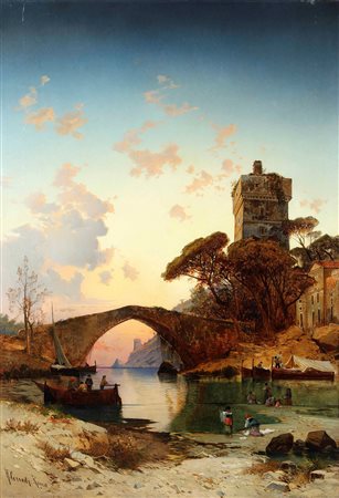 Hermann Solomon Corrodi 1844-1905, Paesaggio laziale